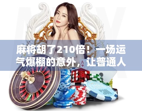 麻将胡了210倍!一场运气爆棚的意外,让普通人一夜暴富的真相浮出水面 麻将胡了210倍!一场运气爆棚的意外,让普通人一夜暴富的真相浮出水面