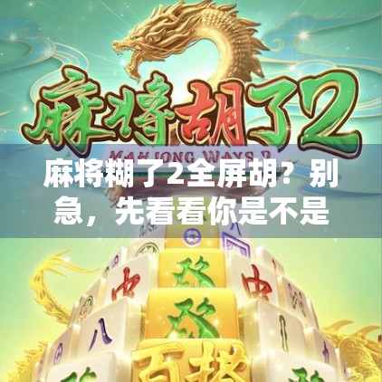 麻将糊了2全屏胡？别急，先看看你是不是全屏真·高手！